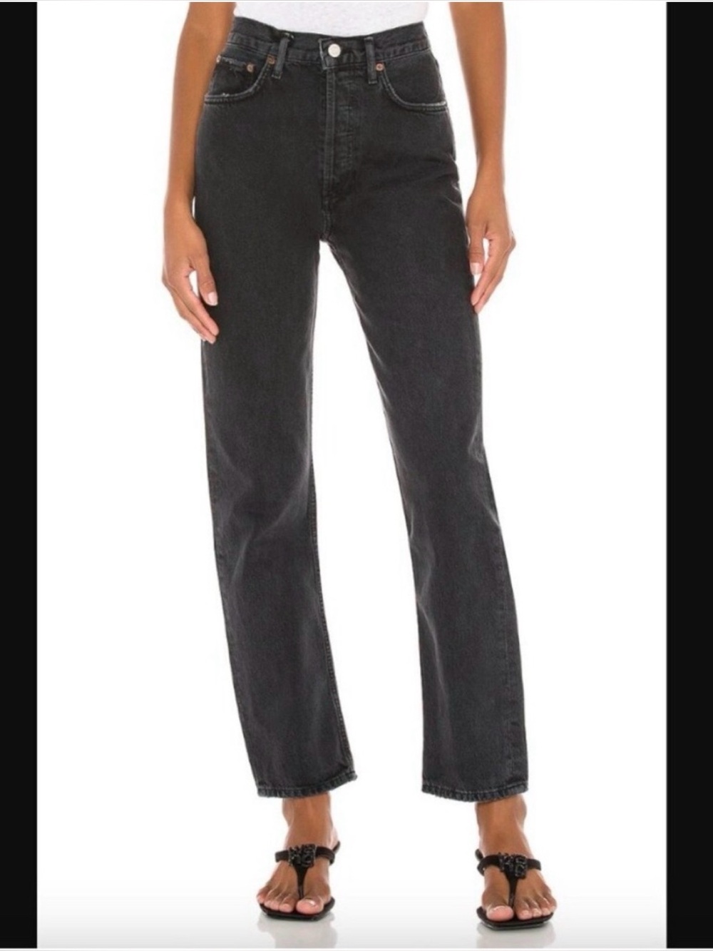 Agolde 90's Pinch‎ Waist Jeans in Black Tea Size 26